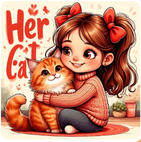 девочка с котиком